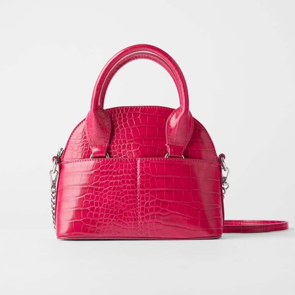 ZARA ANIMAL EMBOSSED MINI BOWLING BAG